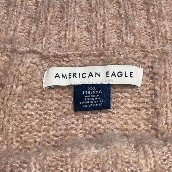 American Eagle Mauve Whoa So Soft Cable Knit Sweater N0289 - Picture 4 of 8